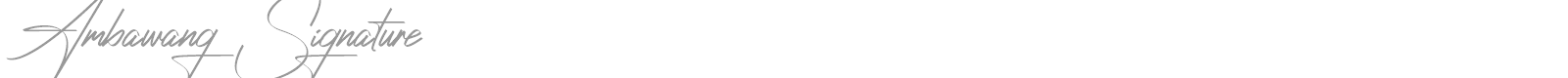 Ambawang Signature font preview